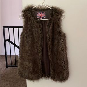 Faux fur vest